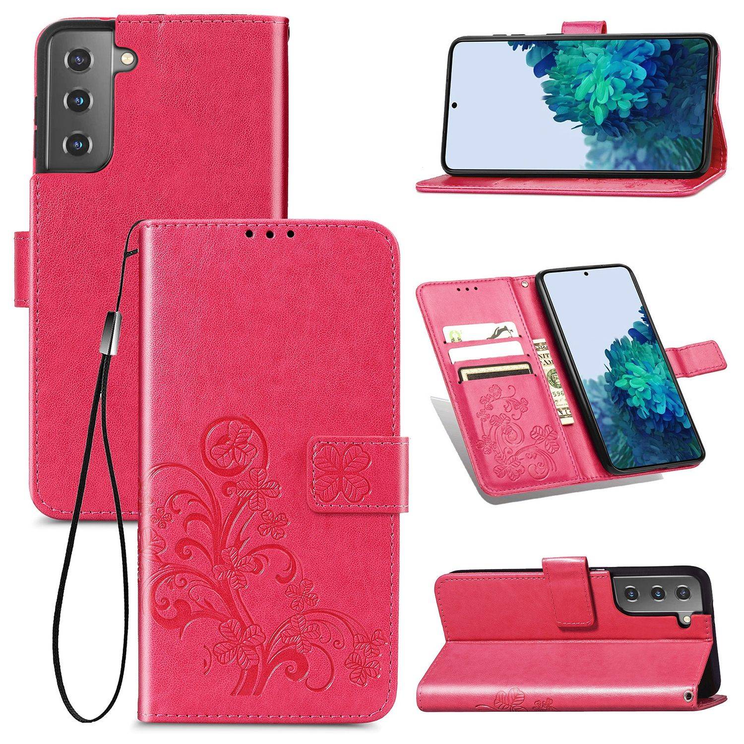 Samsung Galaxy S21 Plus Handyhülle Bookcover Rosa