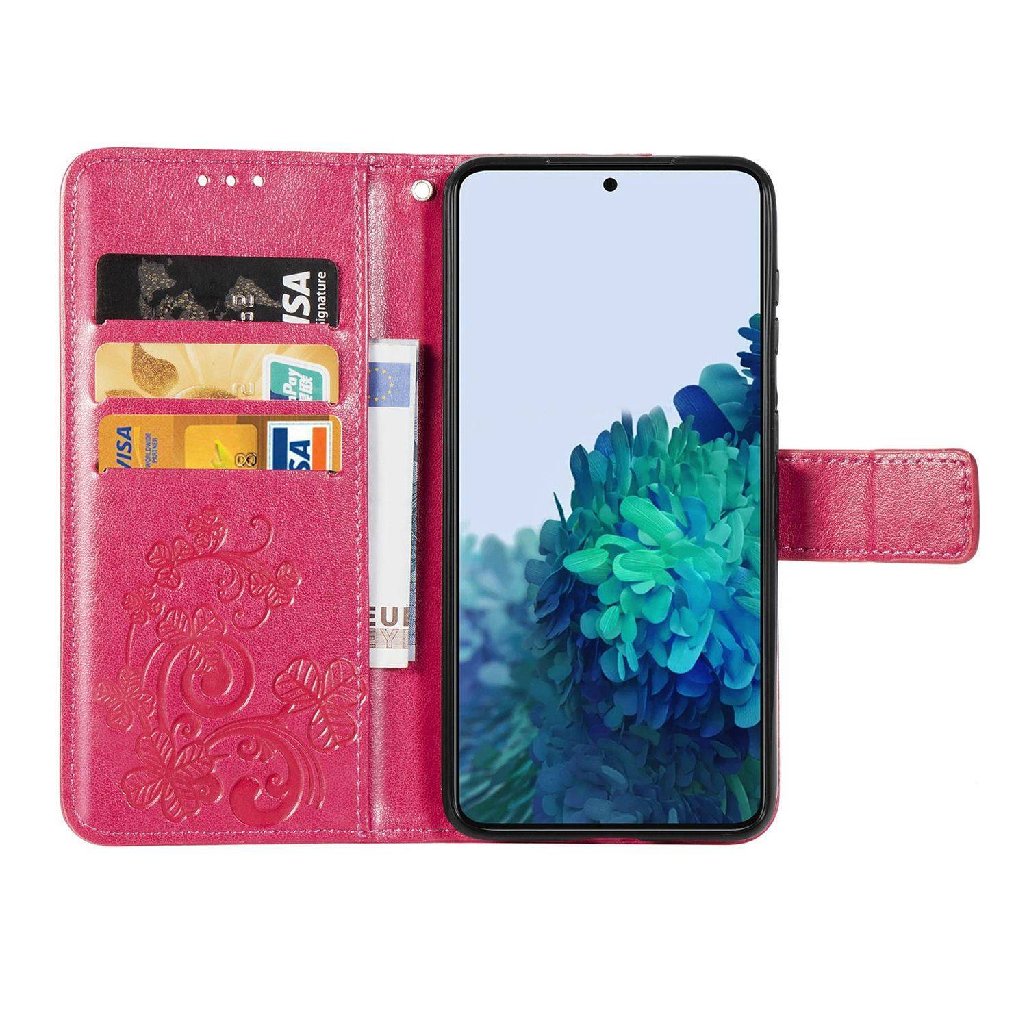 Samsung Galaxy S21 Plus Handyhülle Bookcover Rosa