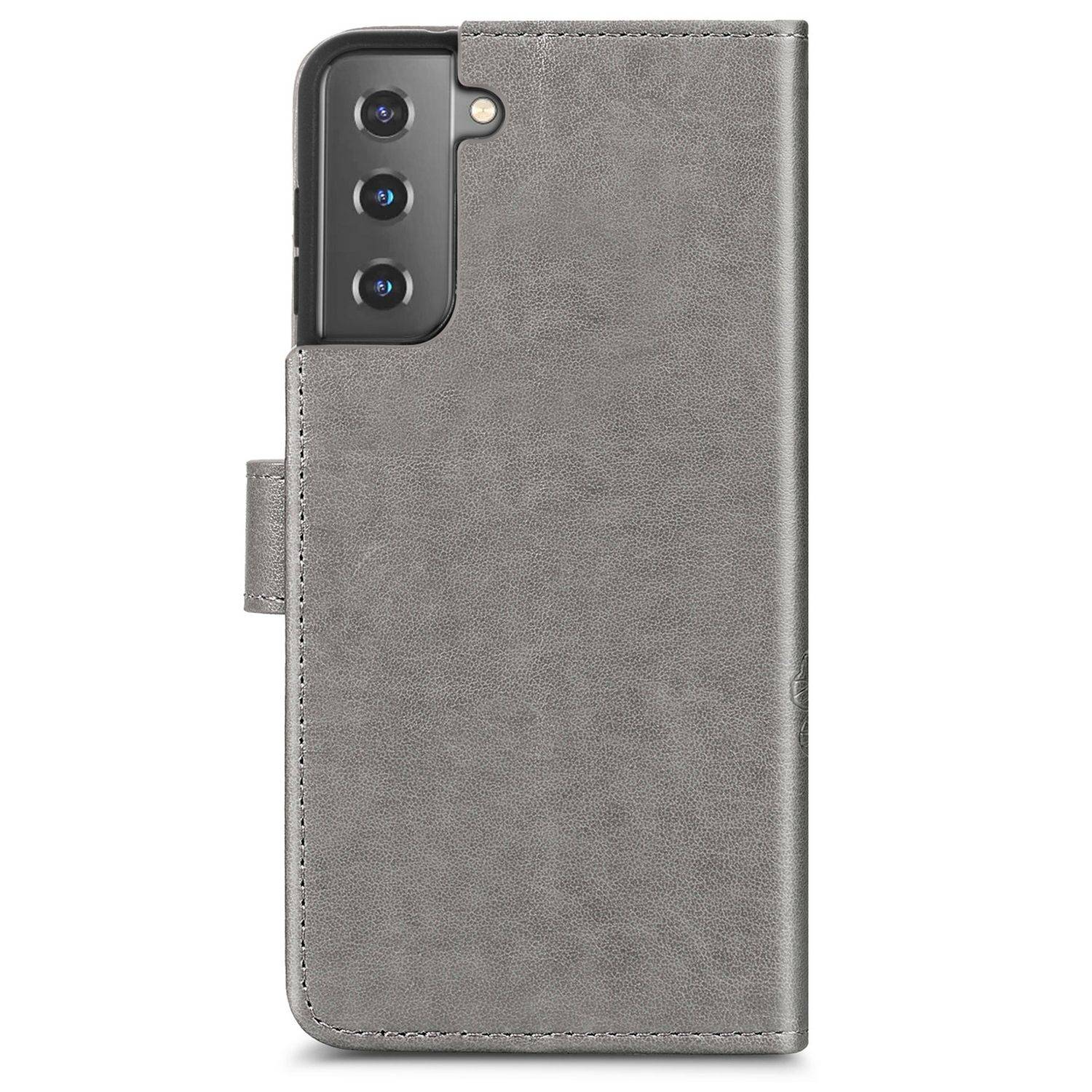Samsung Galaxy S21 Plus Handyhülle Bookcover Grau