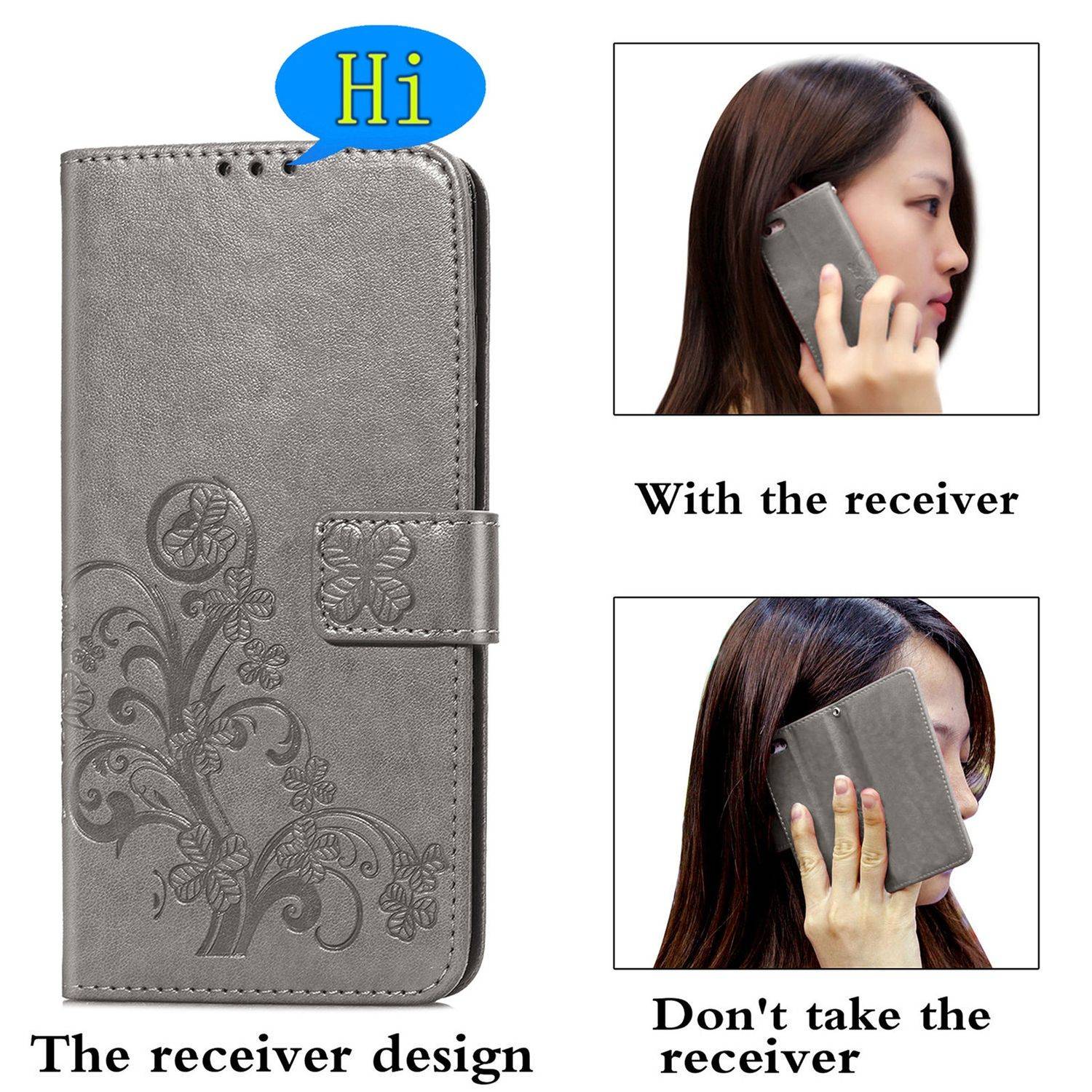 Samsung Galaxy S21 Plus Handyhülle Bookcover Grau