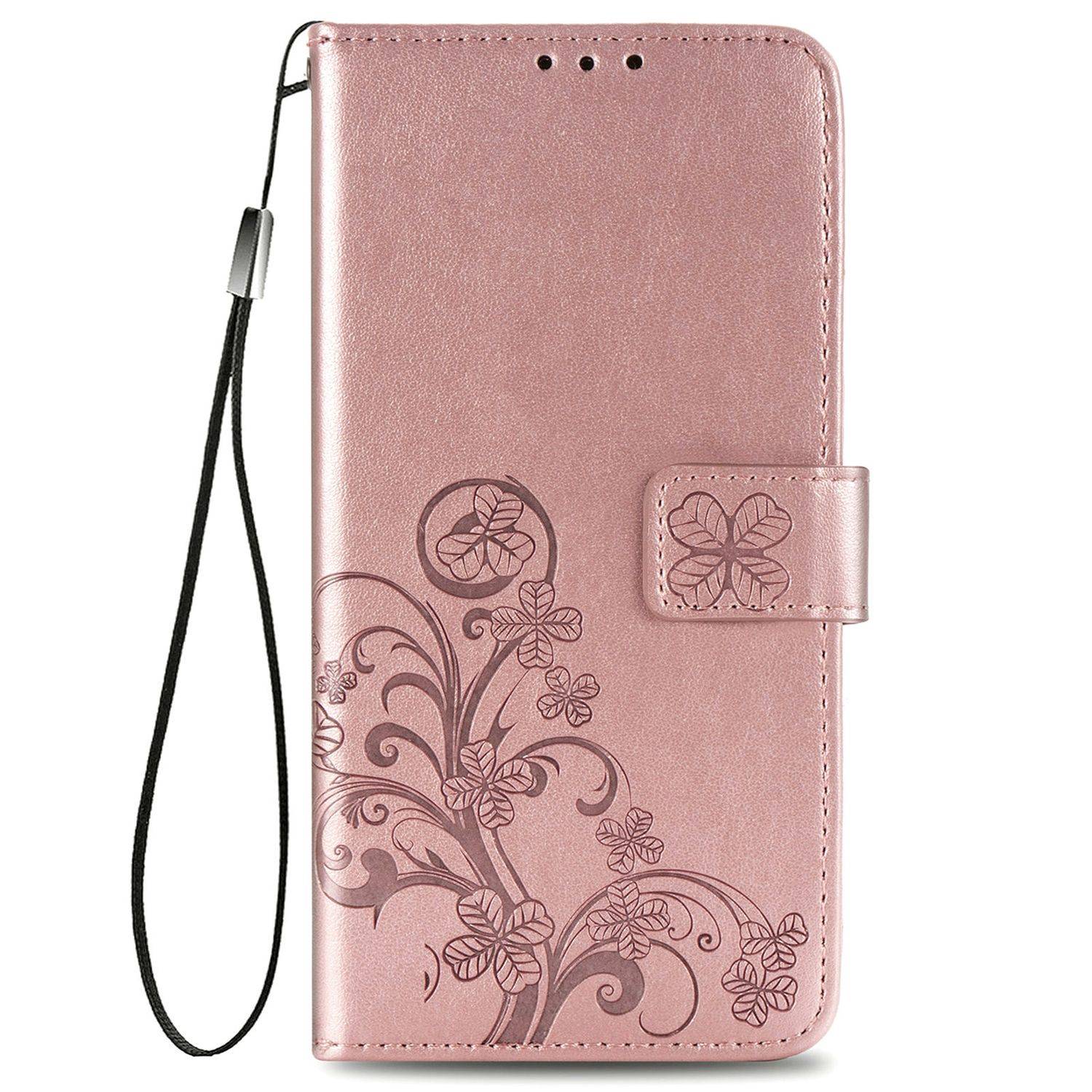 Hülle kompatibel mit Samsung Galaxy S21 Plus Kunstleder Handyhülle - Handy Case Rosa