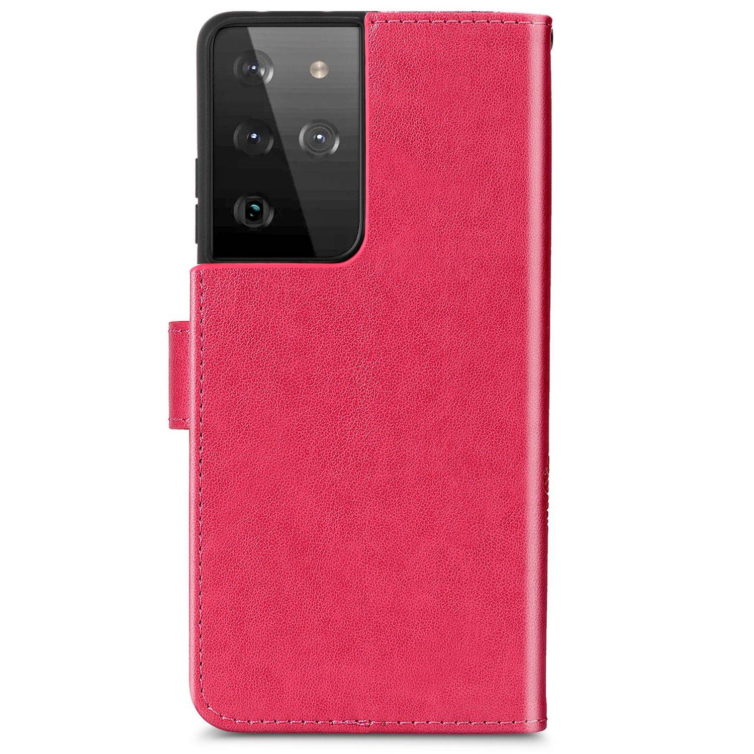 Samsung Galaxy S21 Ultra Handyhülle Bookcover Rosa
