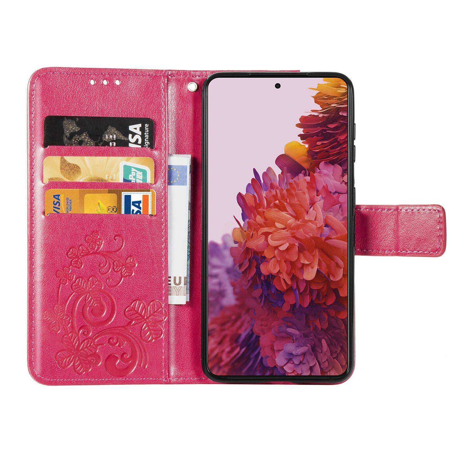 Samsung Galaxy S21 Ultra Handyhülle Bookcover Rosa
