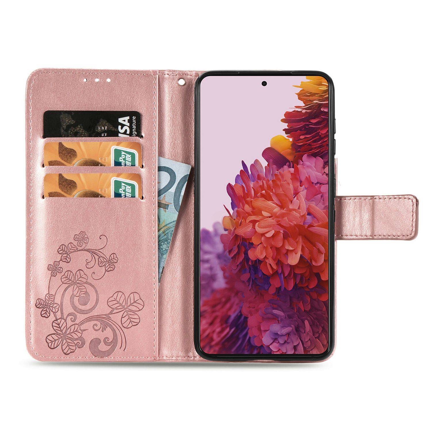Samsung Galaxy S21 Ultra Handyhülle Bookcover Rosa