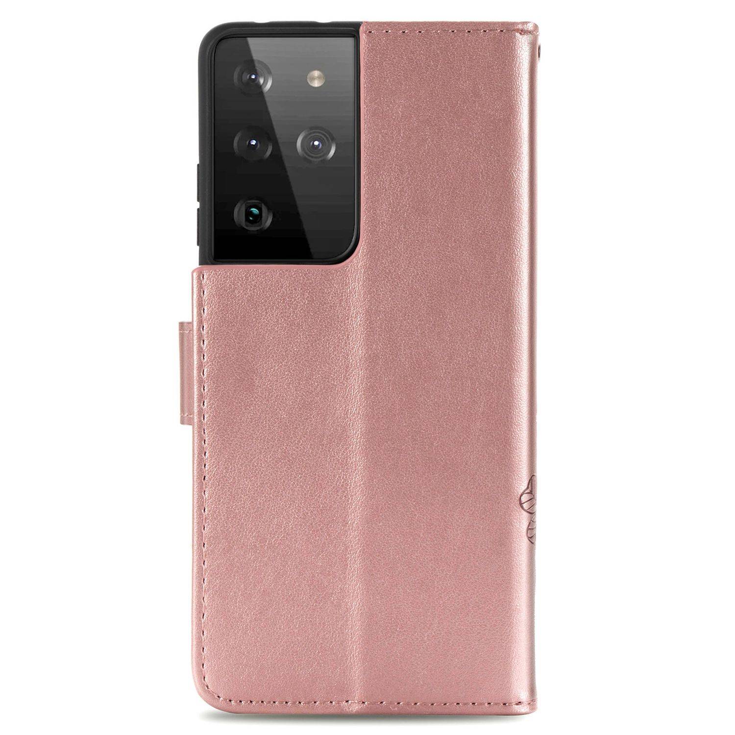 Samsung Galaxy S21 Ultra Handyhülle Bookcover Rosa