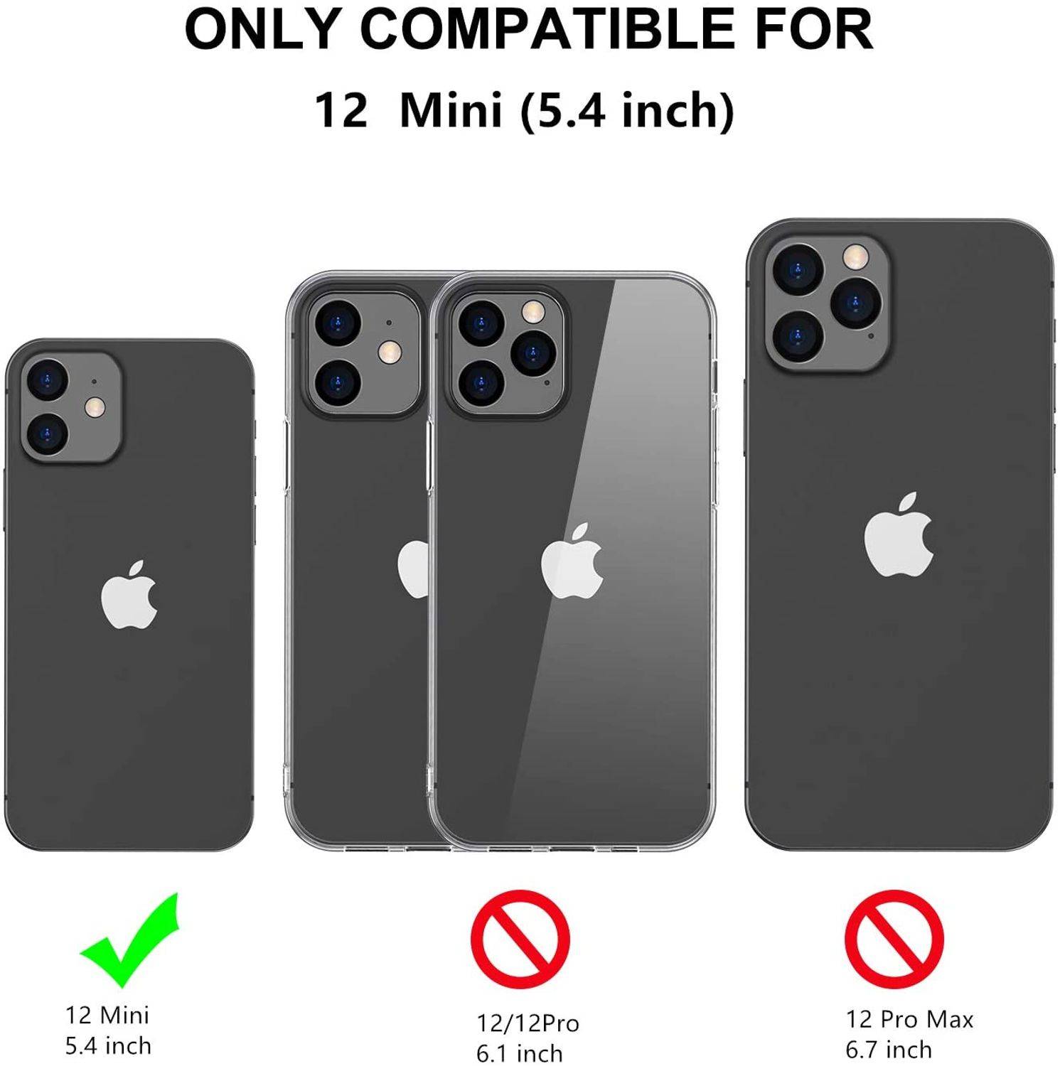 Apple iPhone 12 Mini Handyhülle Ultra Dünn Bumper Backcover Transparent