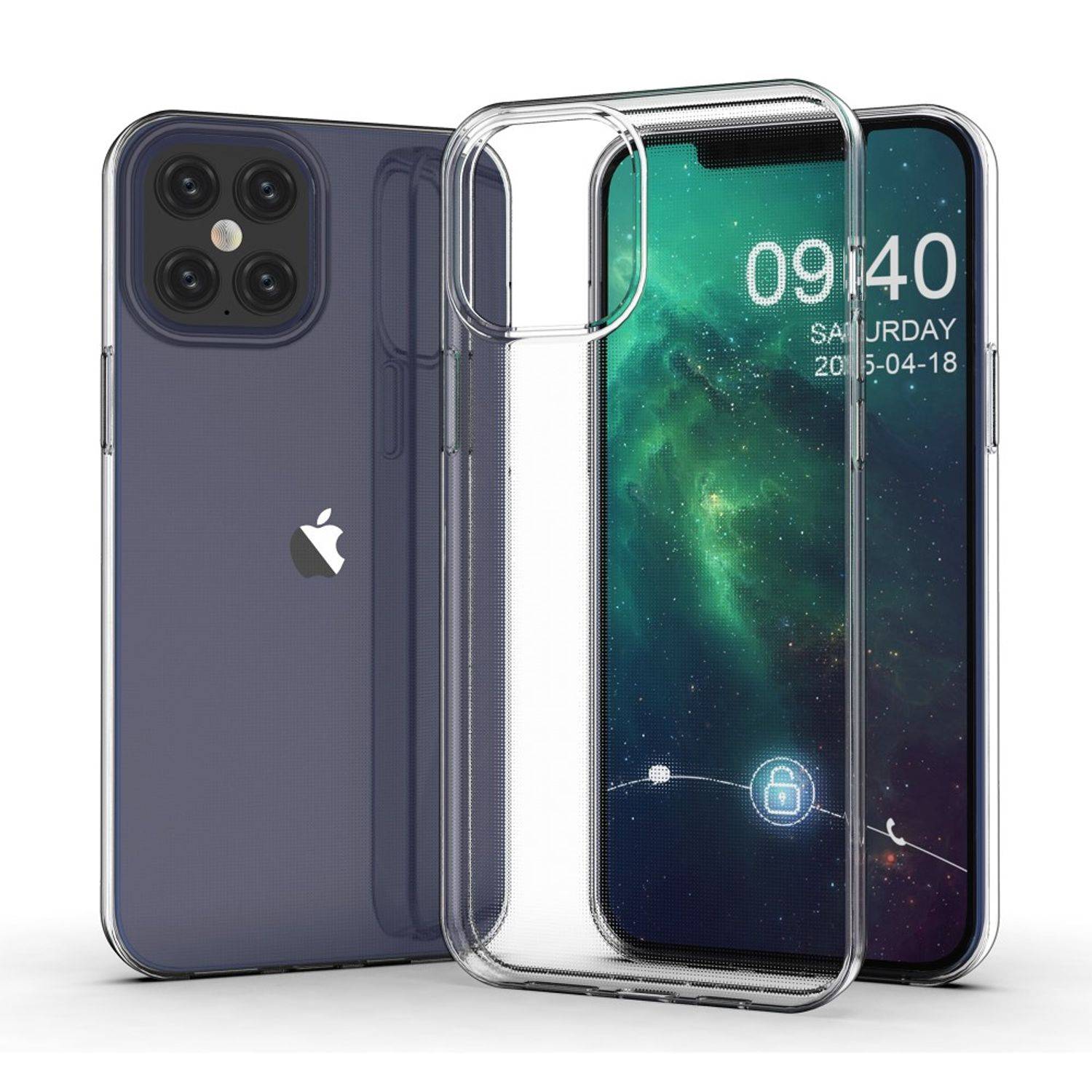 Apple iPhone 12 Pro Max Handyhülle Ultra Dünn Bumper Backcover Transparent