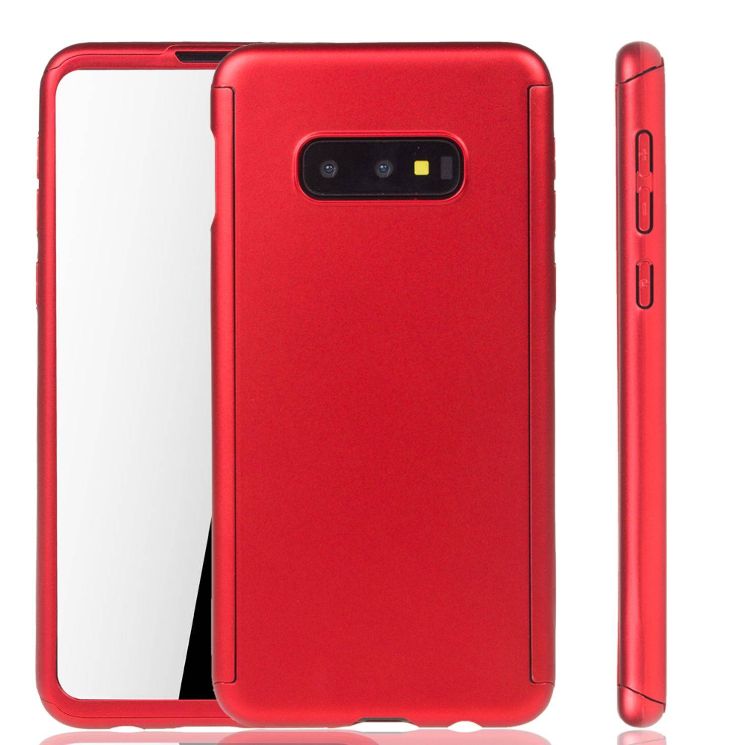 Samsung Galaxy S10e Handyhülle 360 Grad Schutz Full Cover Rot