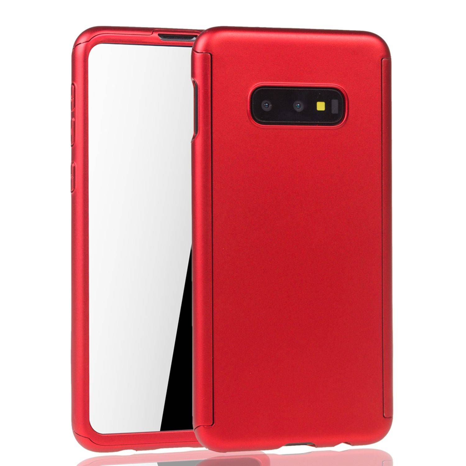 Samsung Galaxy S10e Handyhülle 360 Grad Schutz Full Cover Rot