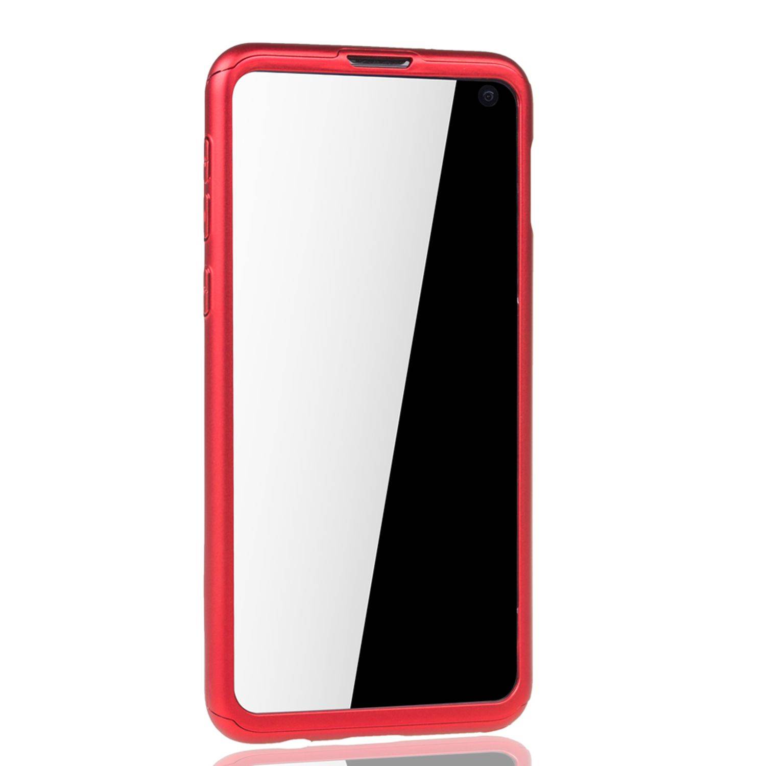 Samsung Galaxy S10e Handyhülle 360 Grad Schutz Full Cover Rot