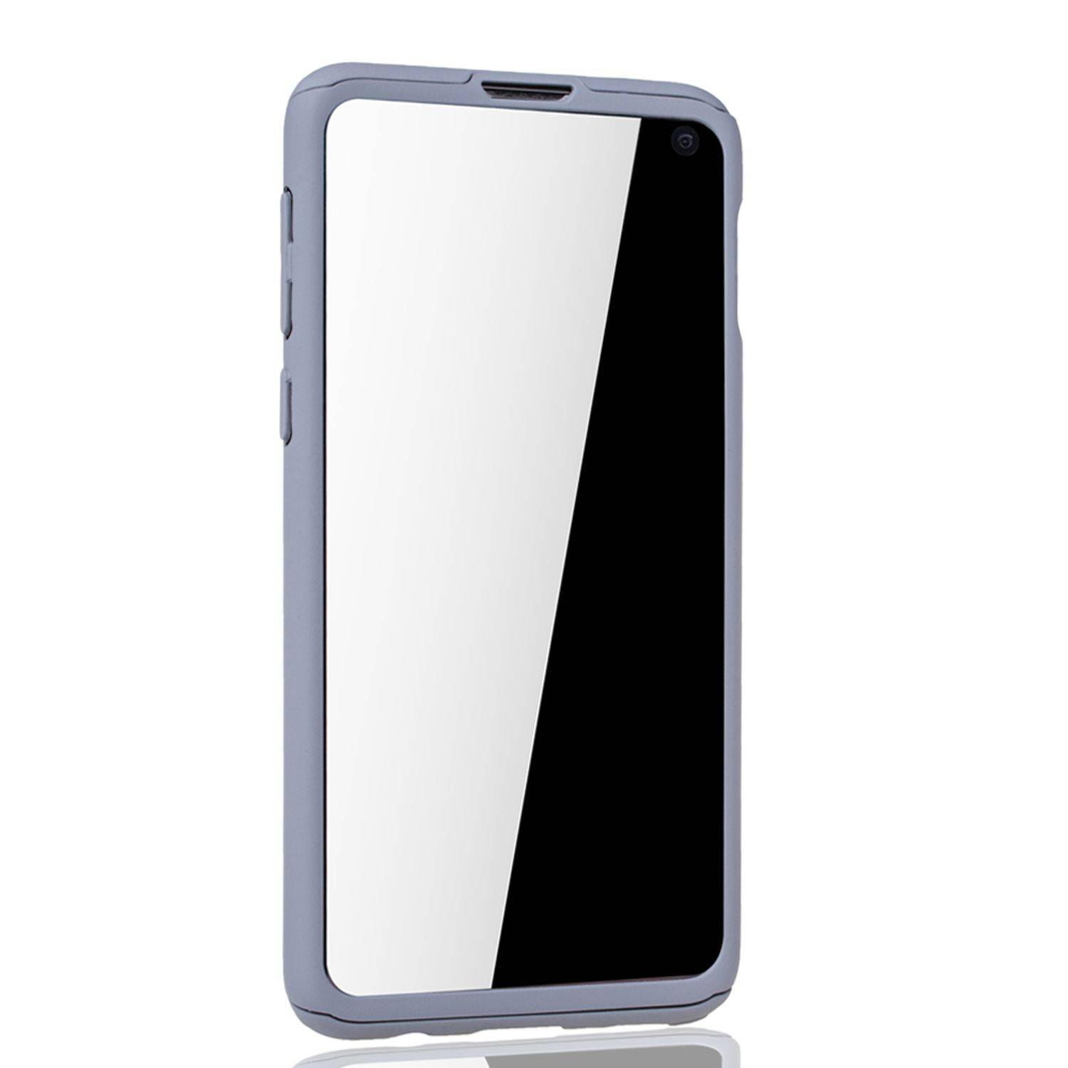 Samsung Galaxy S10e Handyhülle 360 Grad Schutz Full Cover Grau