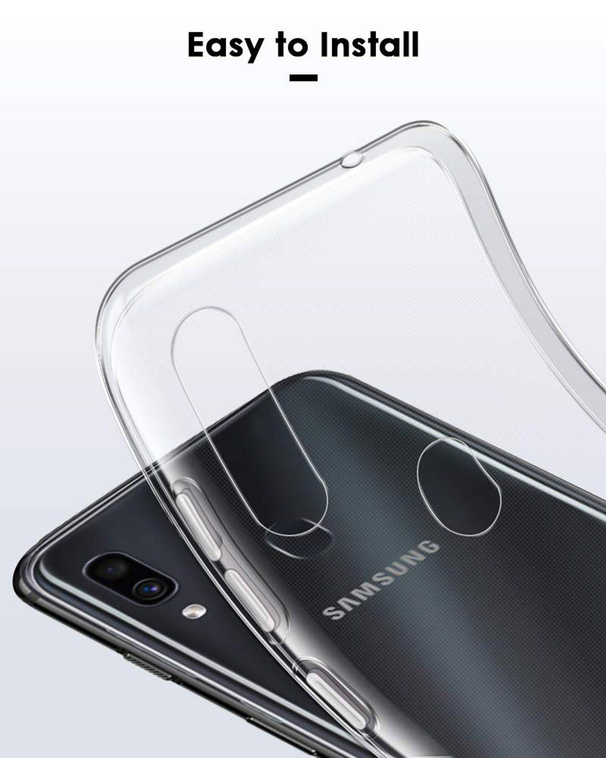 Samsung Galaxy A20 Handyhülle Ultra Dünn Bumper Backcover Transparent
