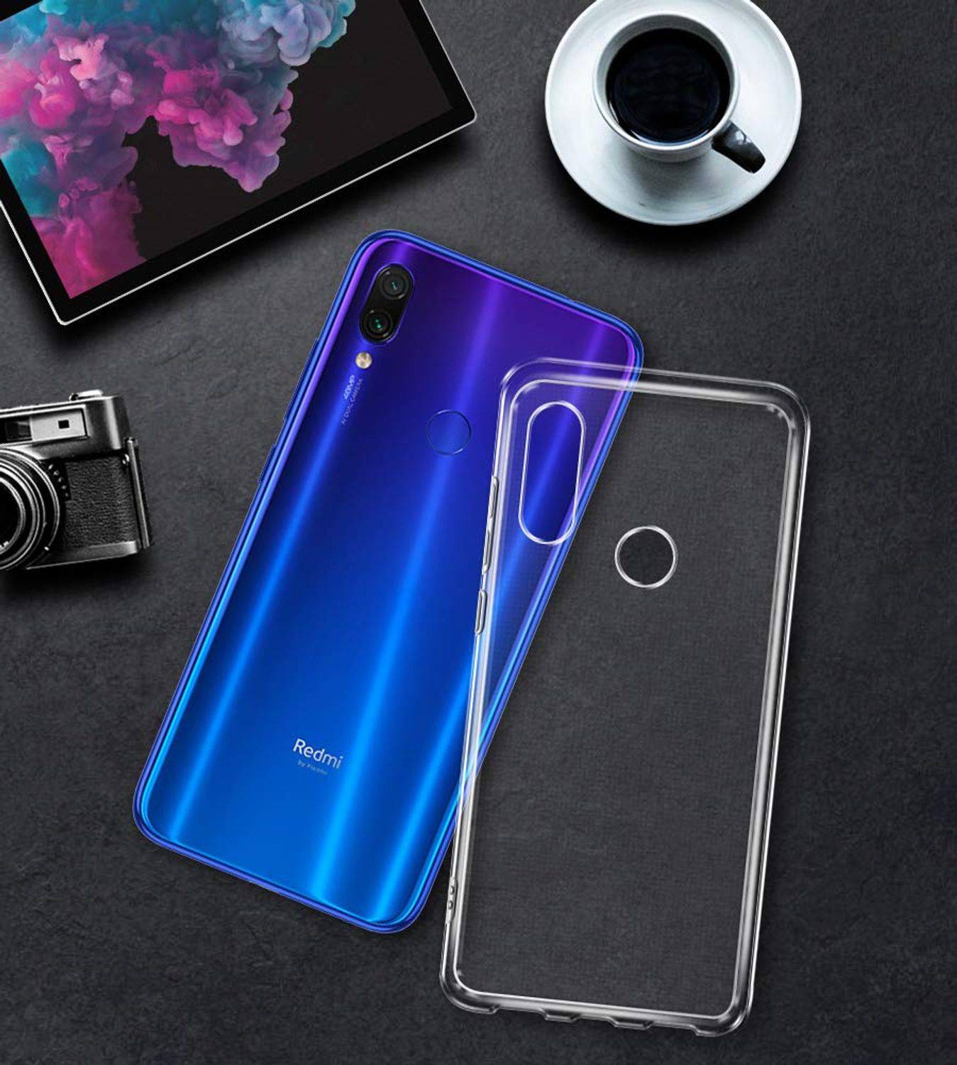 Xiaomi Redmi 7 Handyhülle Ultra Dünn Bumper Backcover Transparent