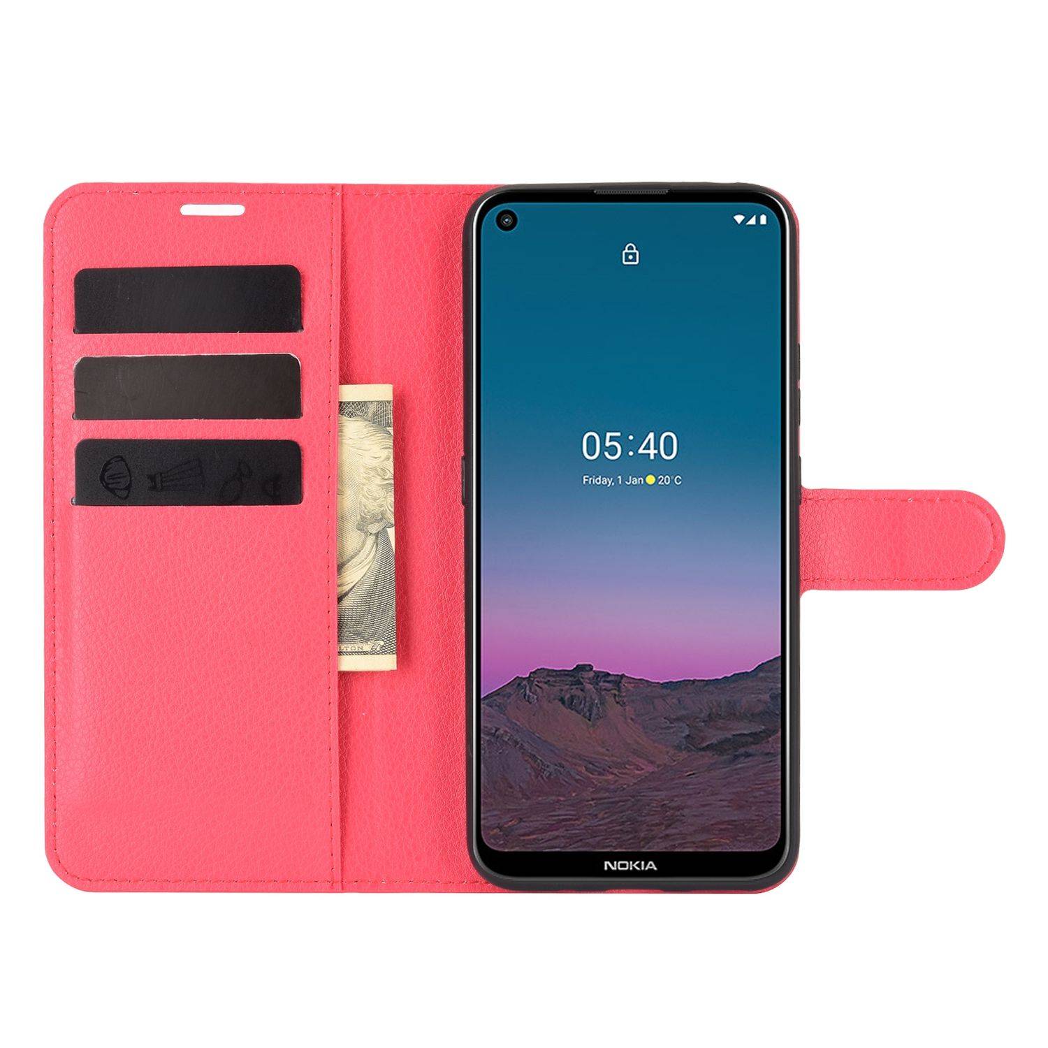 Nokia 5.4 Handyhülle Bookcover Rot