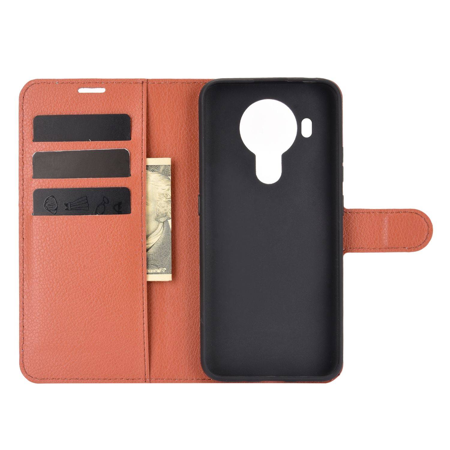 Nokia 5.4 Handyhülle Bookcover Braun