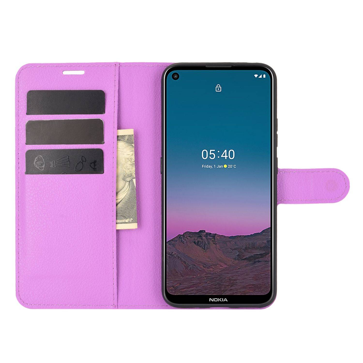 Nokia 5.4 Handyhülle Bookcover Violett