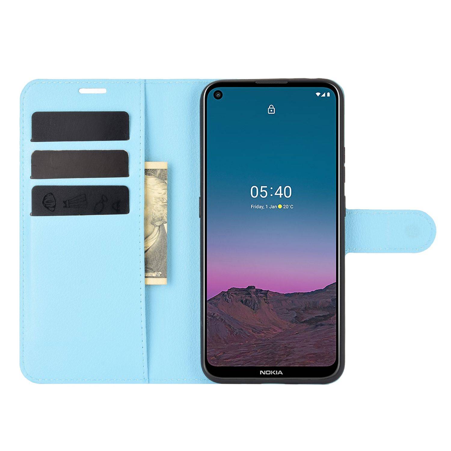 Nokia 5.4 Handyhülle Bookcover Blau