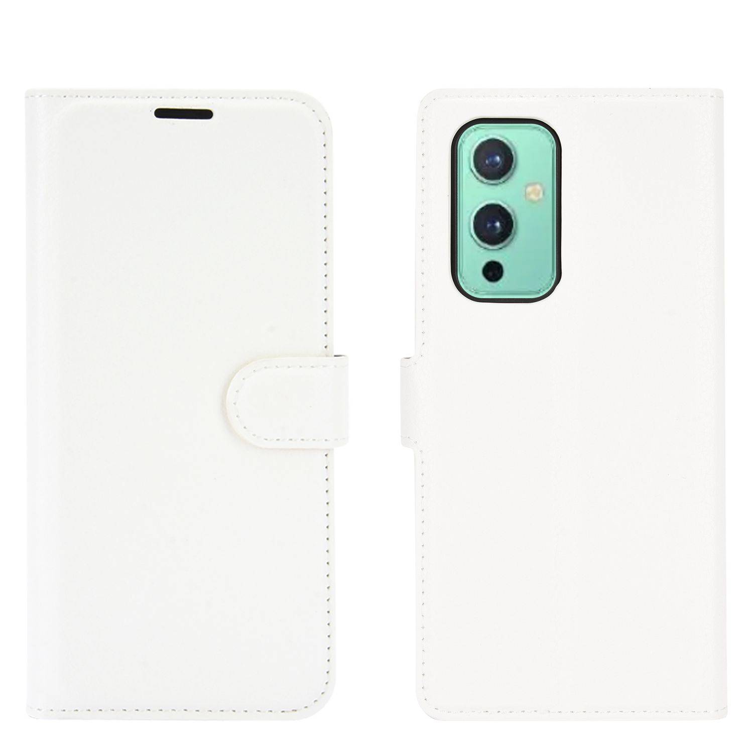 OnePlus 9 Handyhülle Bookcover Weiß