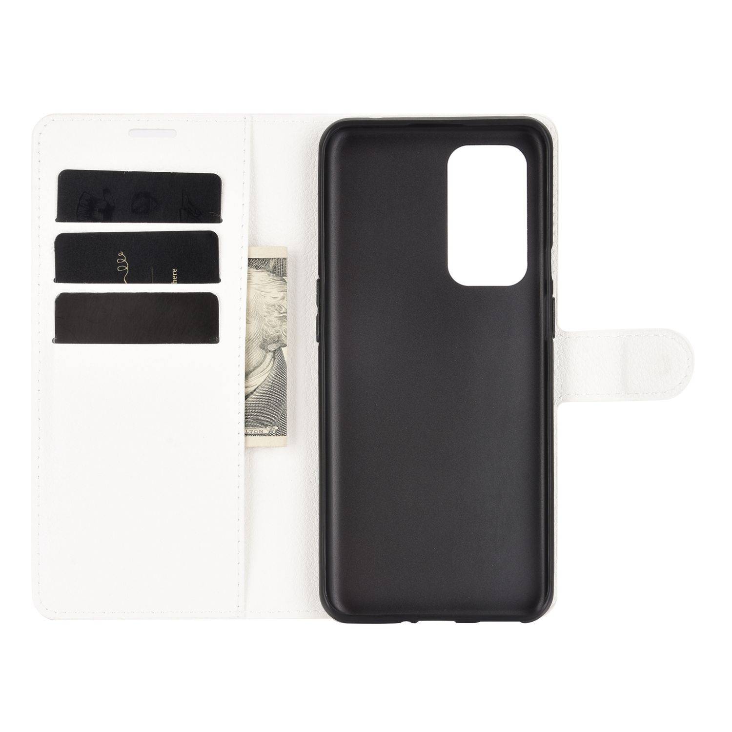 OnePlus 9 Handyhülle Bookcover Weiß