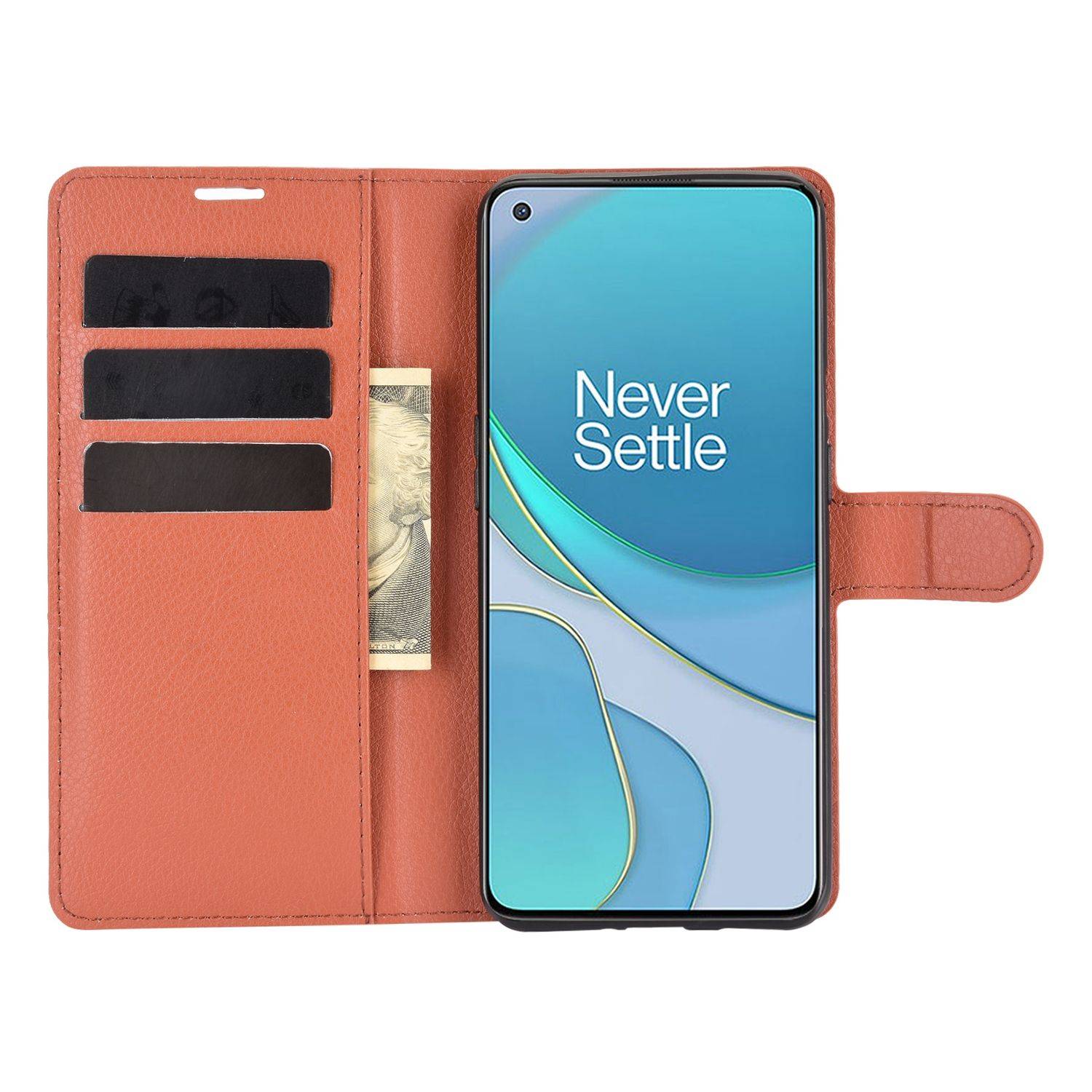 OnePlus 9 Handyhülle Bookcover Braun