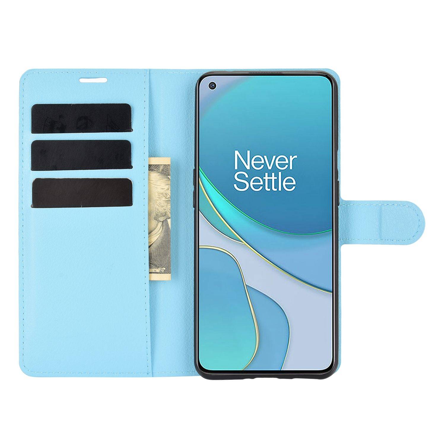 OnePlus 9 Handyhülle Bookcover Blau