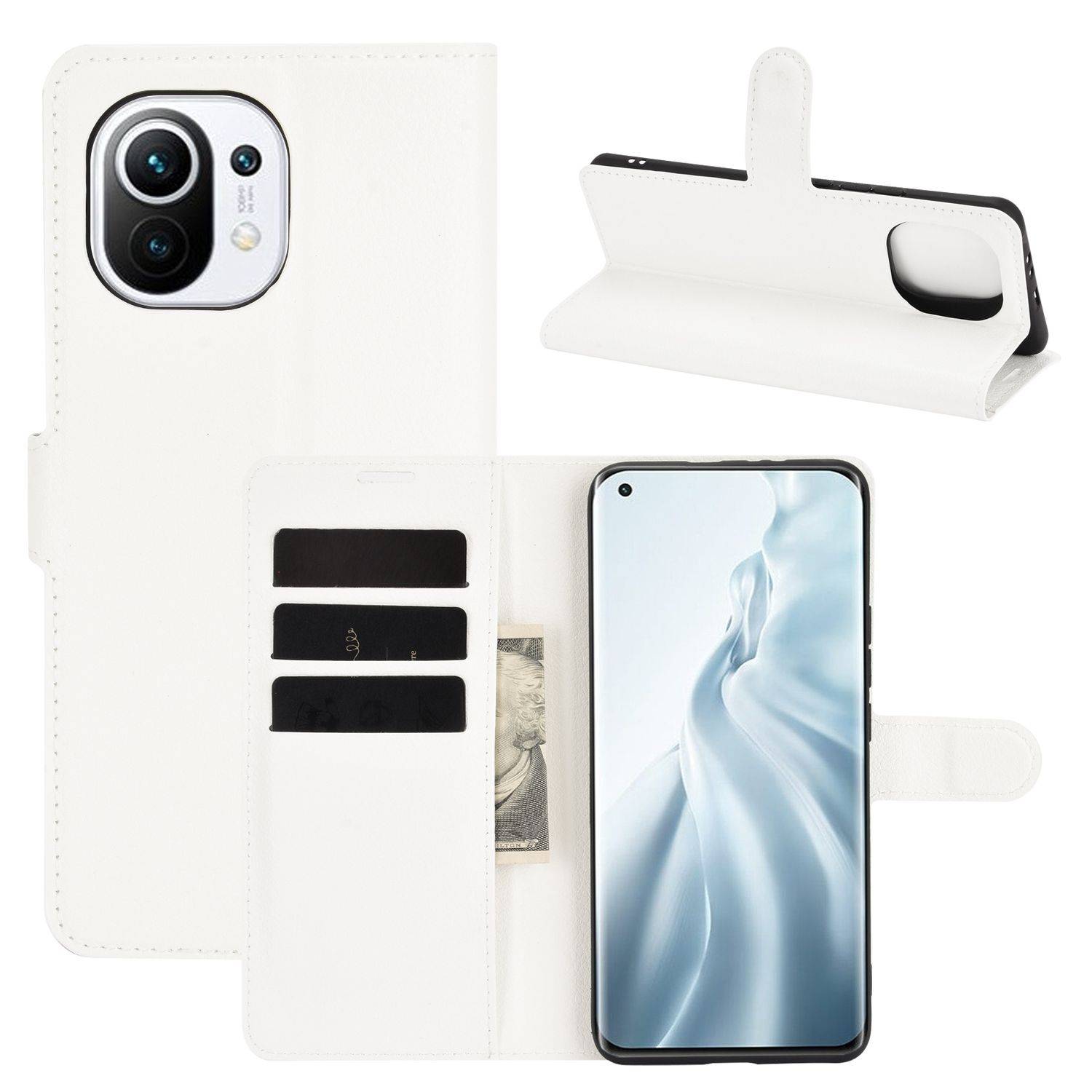 Xiaomi Mi 11 Handyhülle Bookcover Weiß