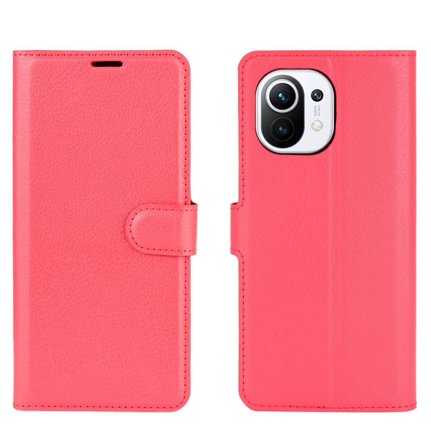Xiaomi Mi 11 Handyhülle Bookcover Rot