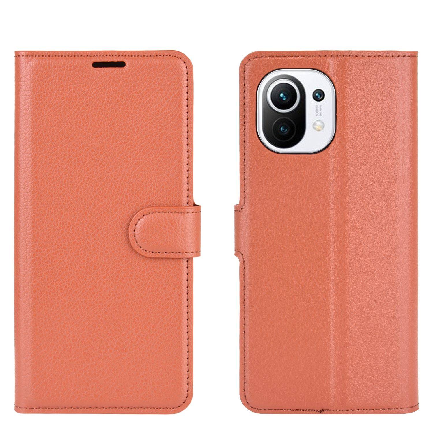 Xiaomi Mi 11 Handyhülle Bookcover Braun
