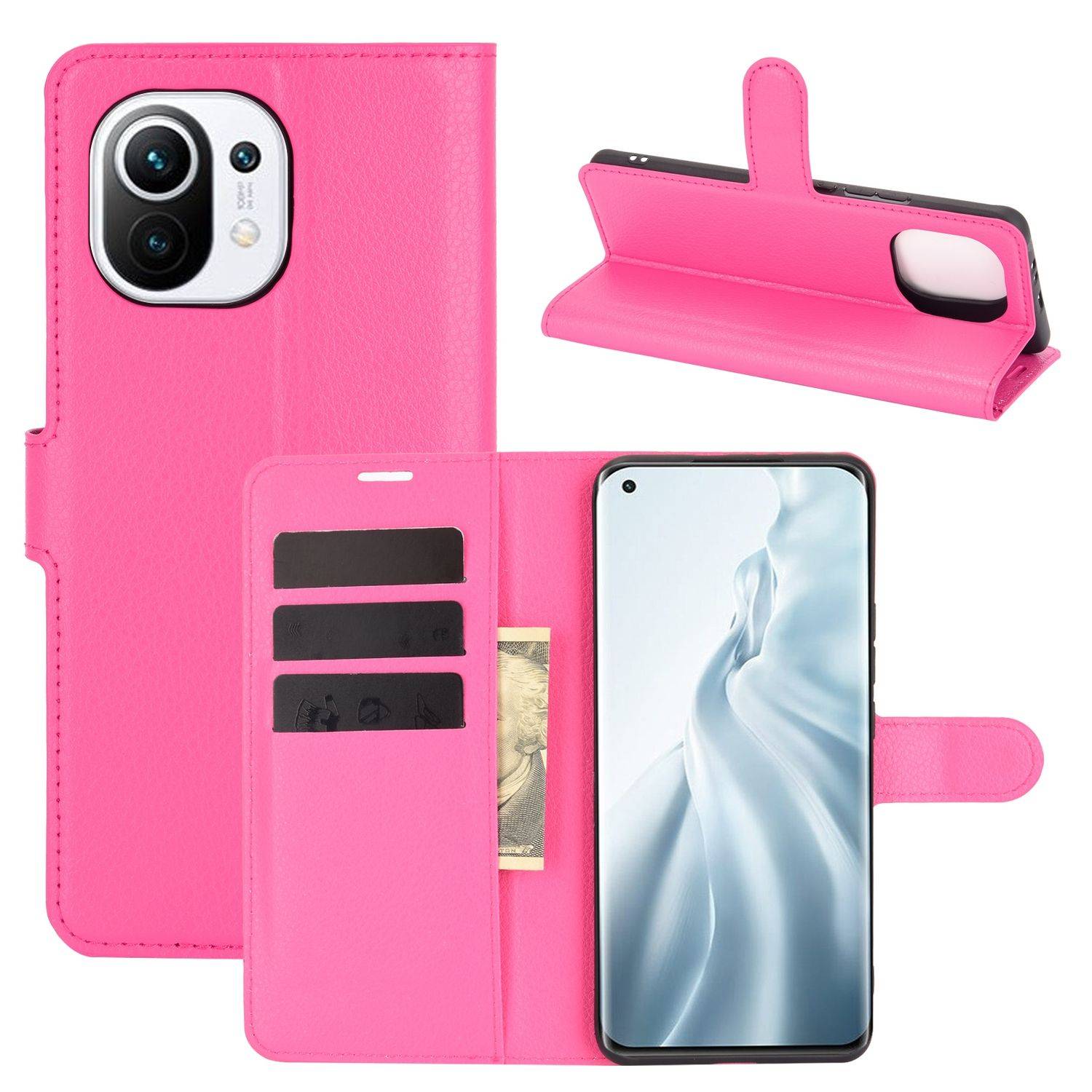 Xiaomi Mi 11 Handyhülle Bookcover Rosa