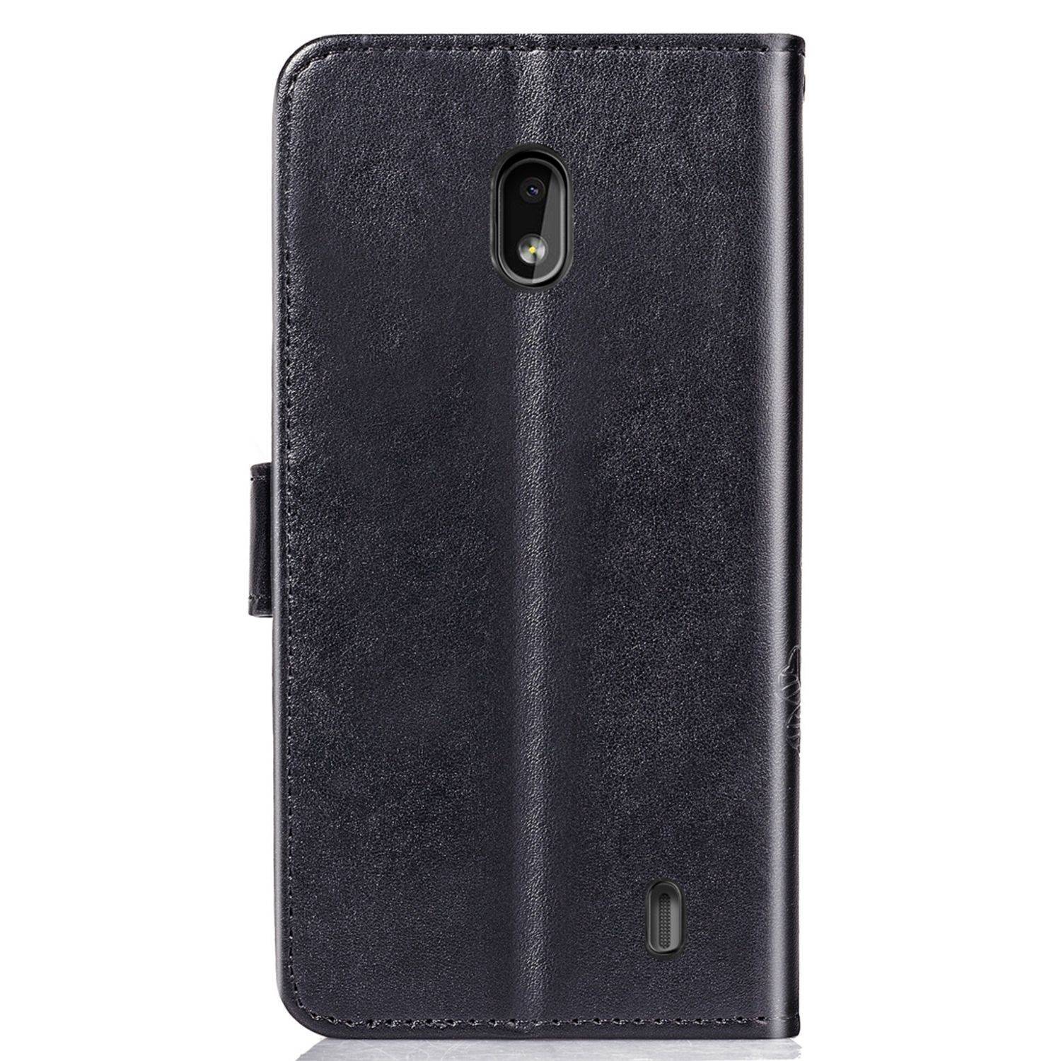 Nokia 2.2 Handyhülle Bookcover Schwarz