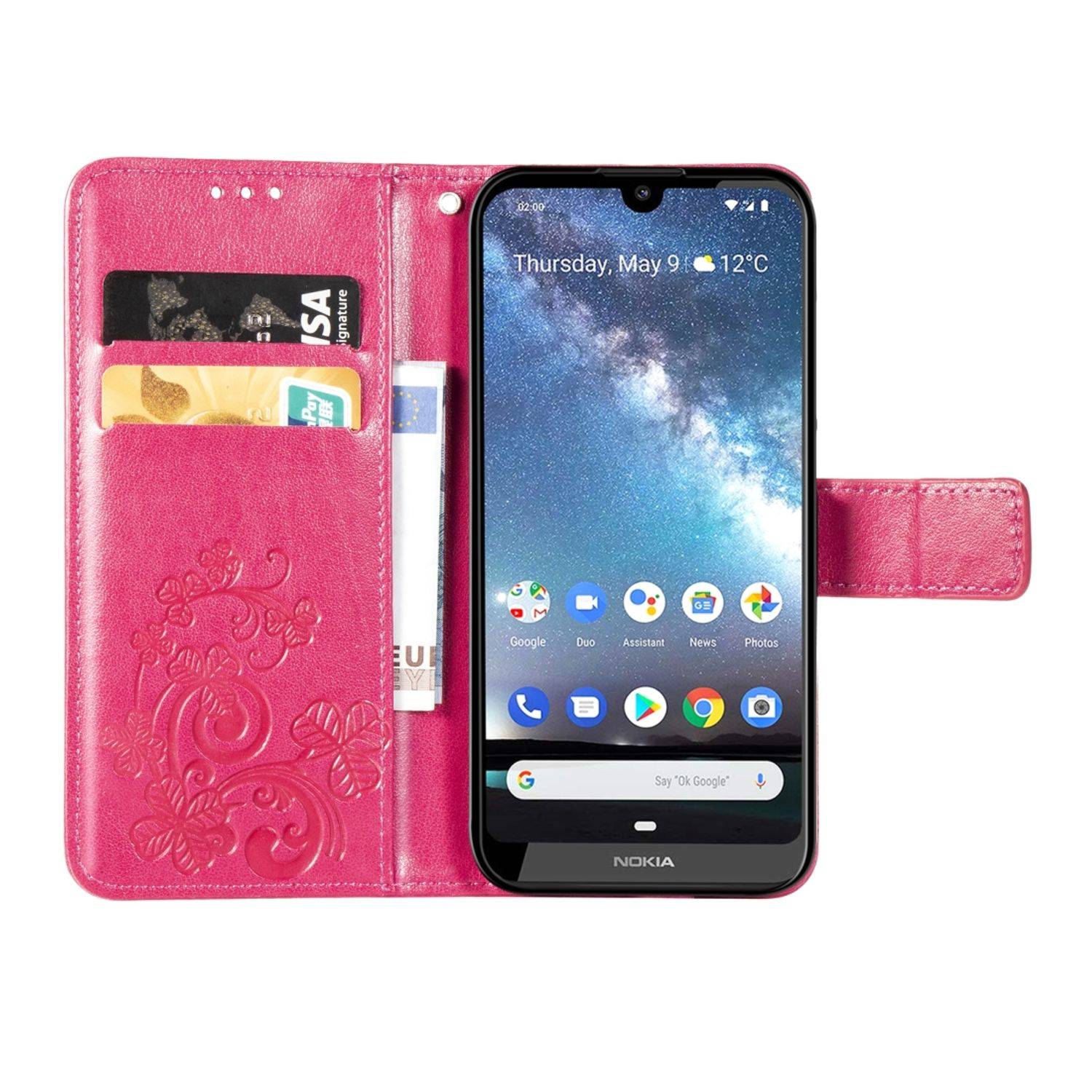 Nokia 2.2 Handyhülle Bookcover Rosa
