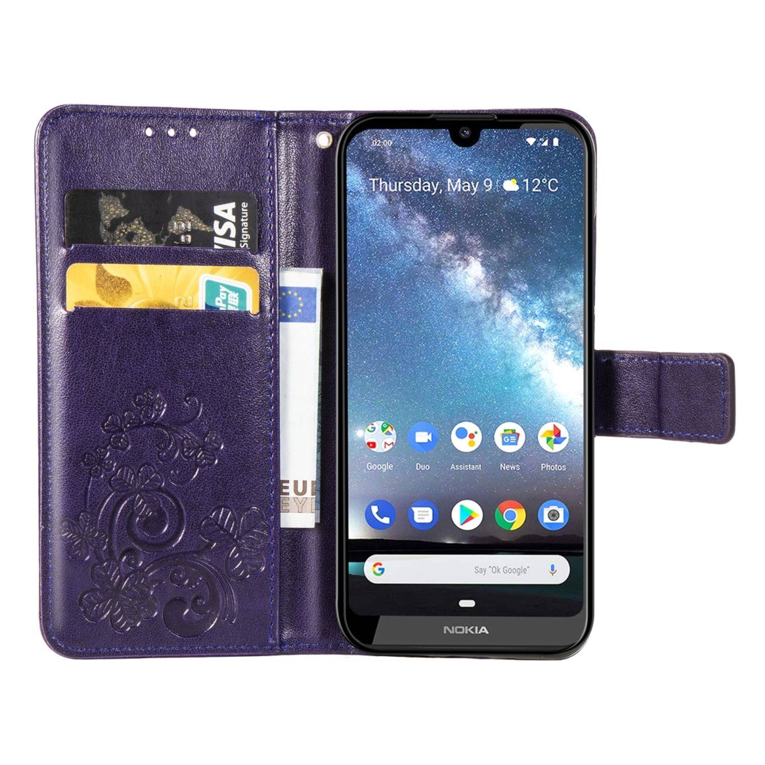 Nokia 2.2 Handyhülle Bookcover Violett