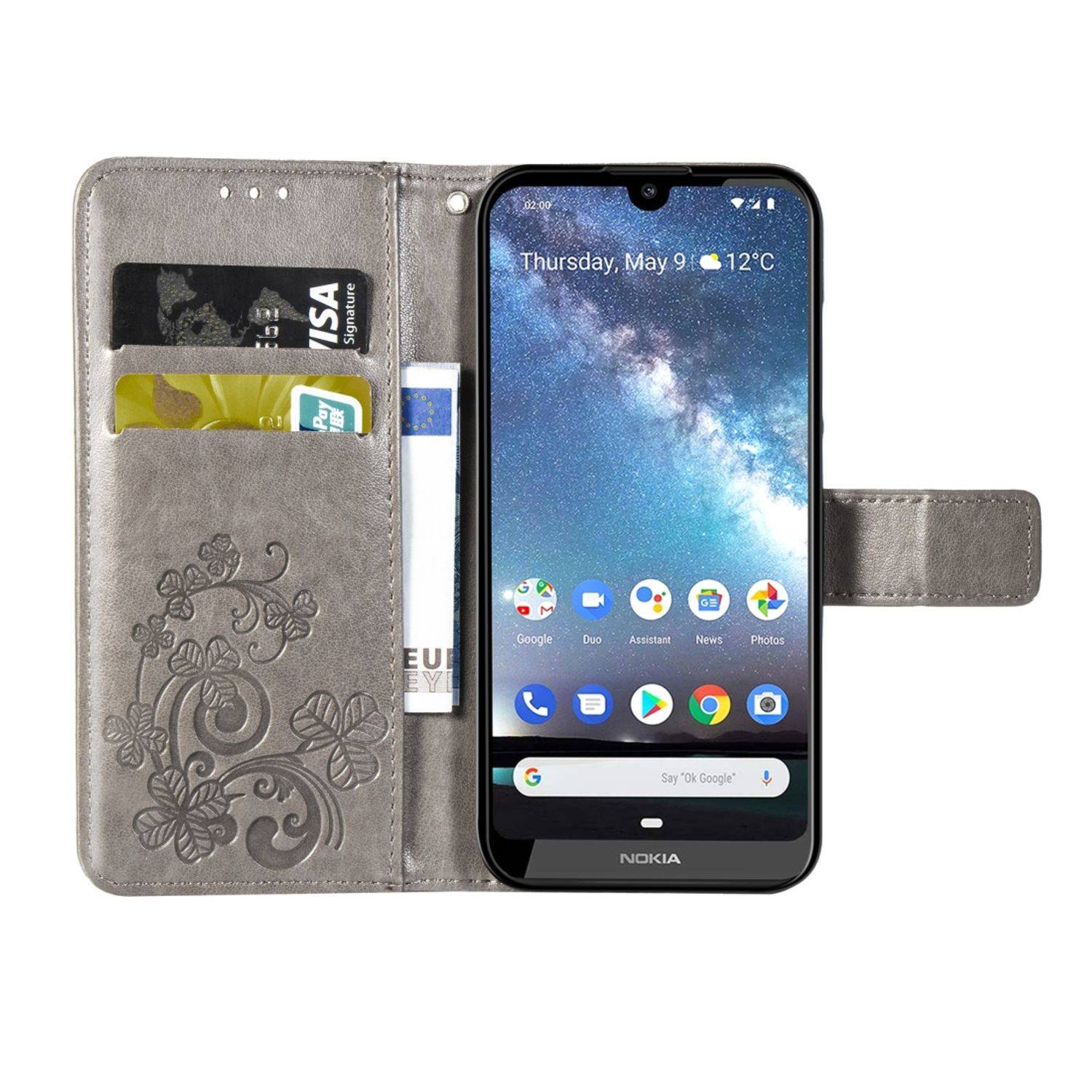 Nokia 2.2 Handyhülle Bookcover Grau