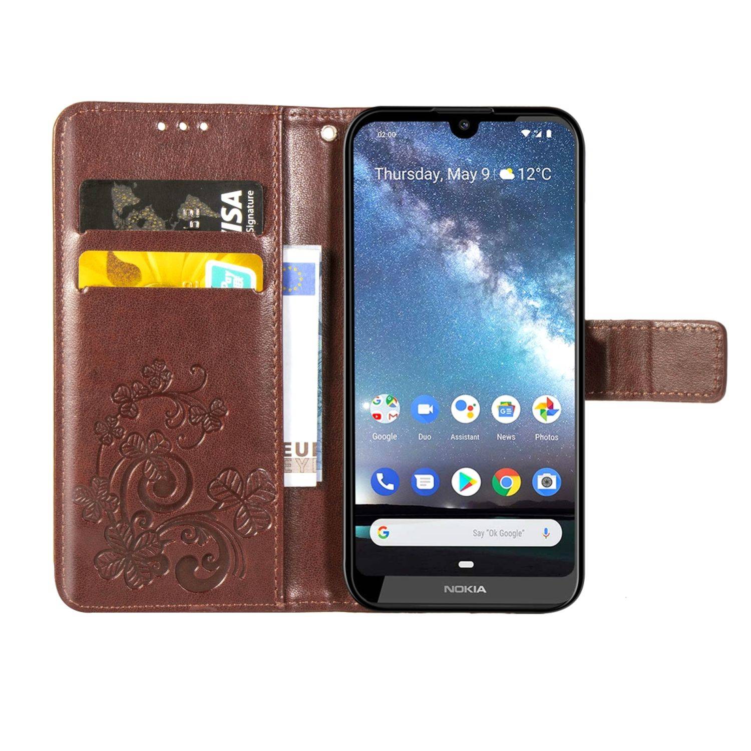 Nokia 2.2 Handyhülle Bookcover Braun