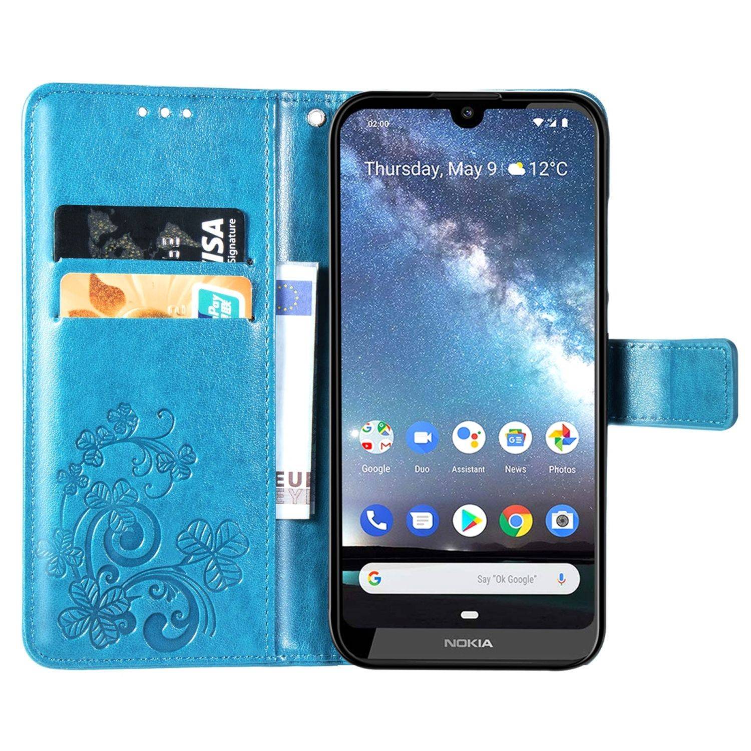 Nokia 2.2 Handyhülle Bookcover Blau