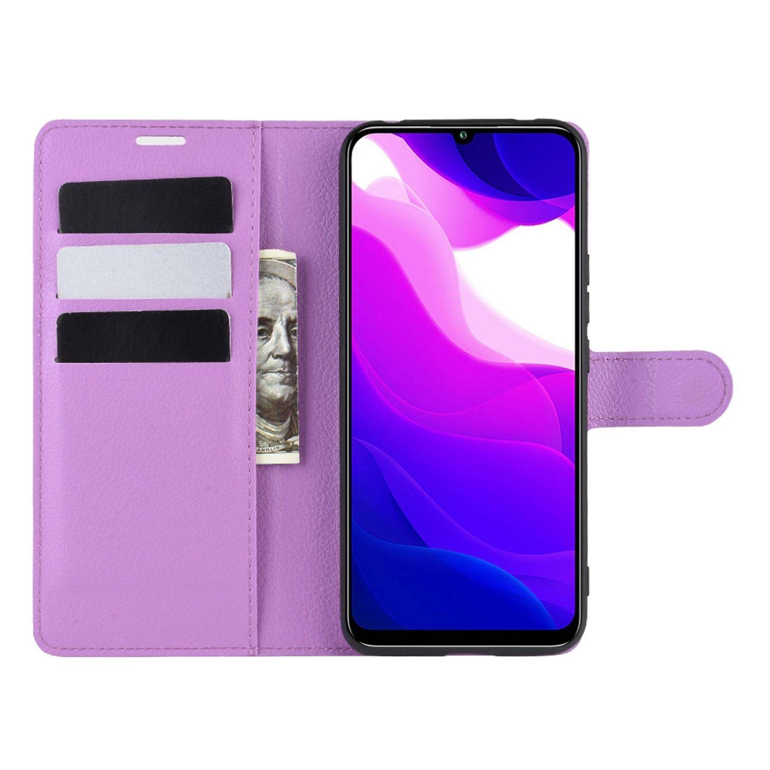 Xiaomi Mi 10 Lite 5G Handyhülle Bookcover Violett
