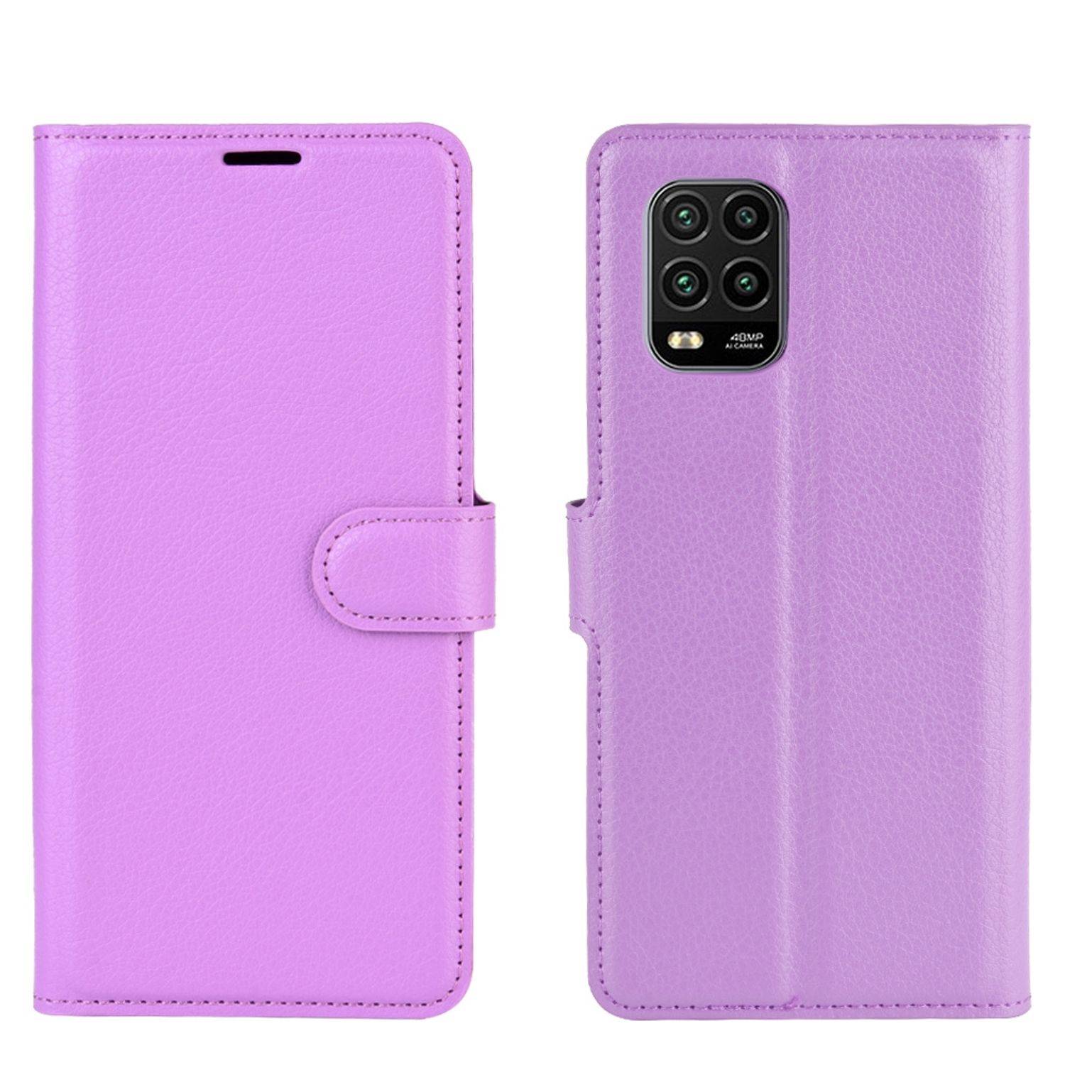 Xiaomi Mi 10 Lite 5G Handyhülle Bookcover Violett