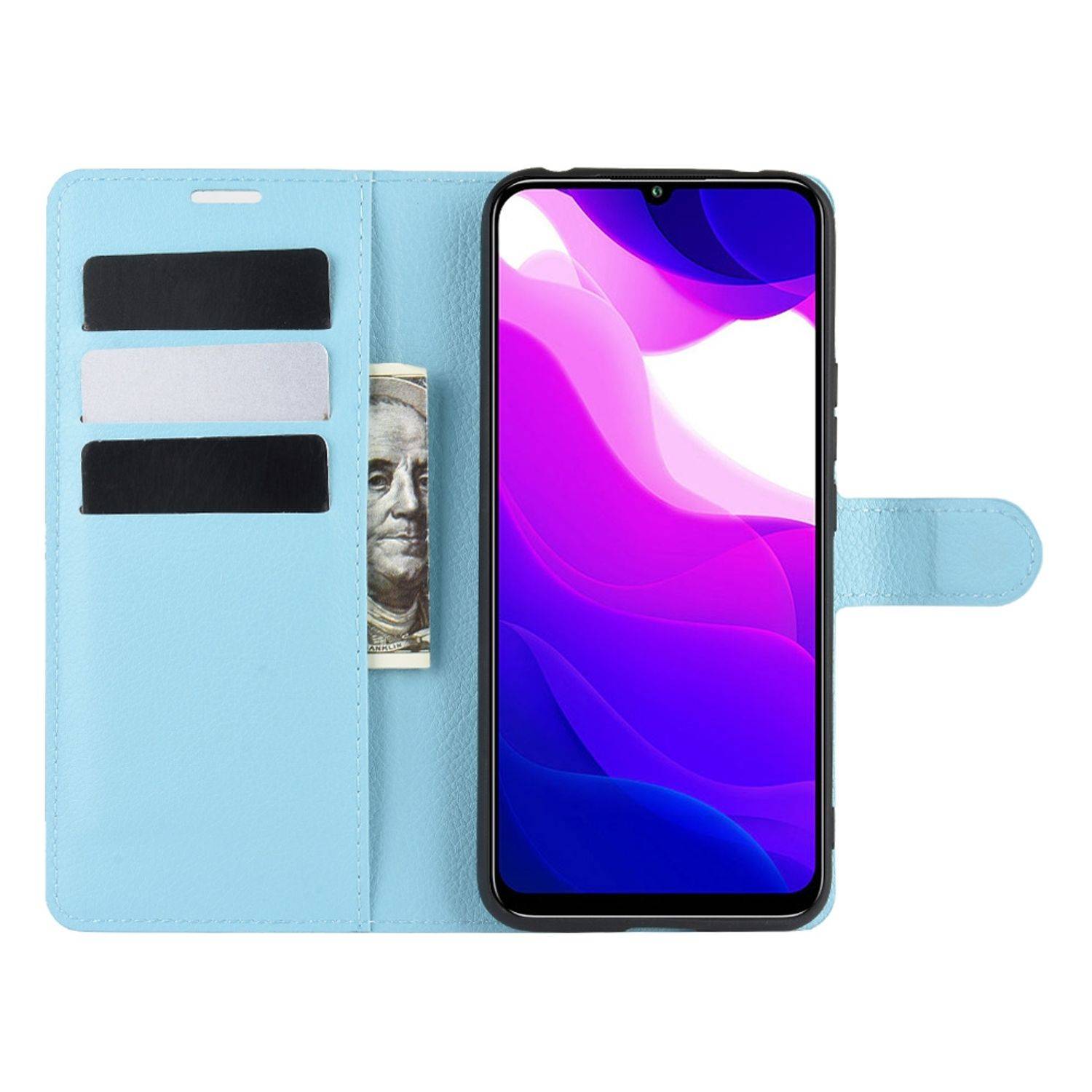 Xiaomi Mi 10 Lite 5G Handyhülle Bookcover Blau