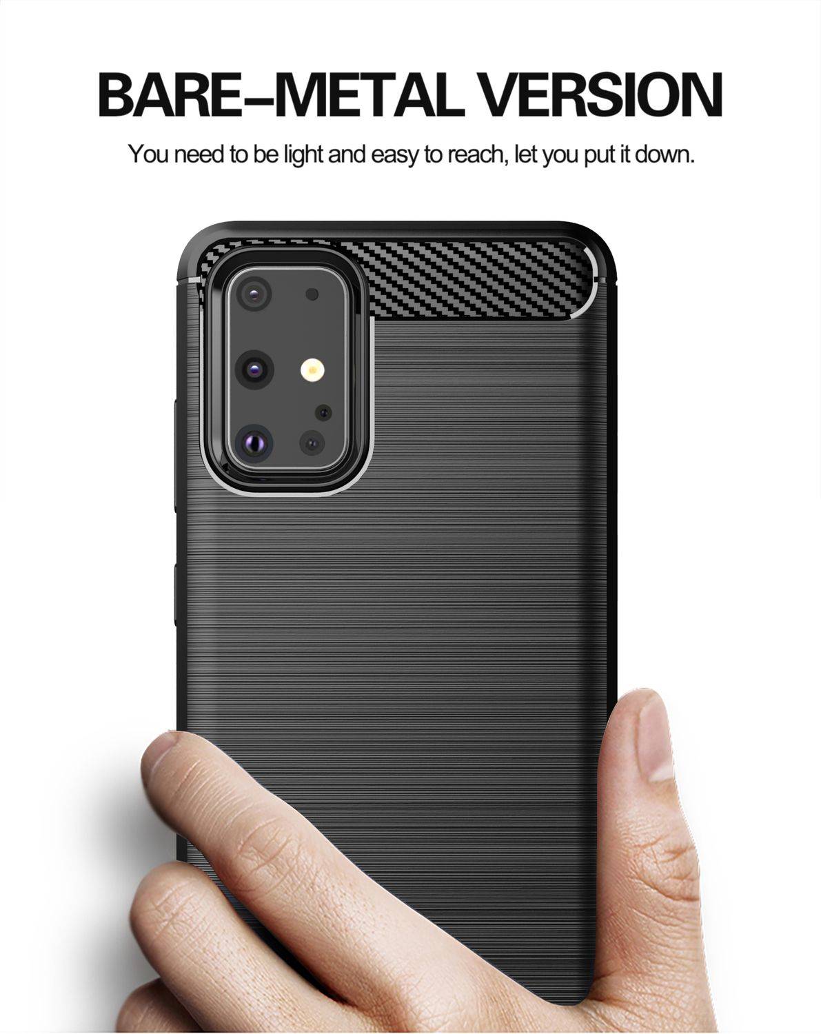 Samsung Galaxy S20 Plus Handyhülle Carbon Optik Backcover Schwarz