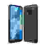 Nokia 6.2 Handyhülle Carbon Optik Backcover Schwarz
