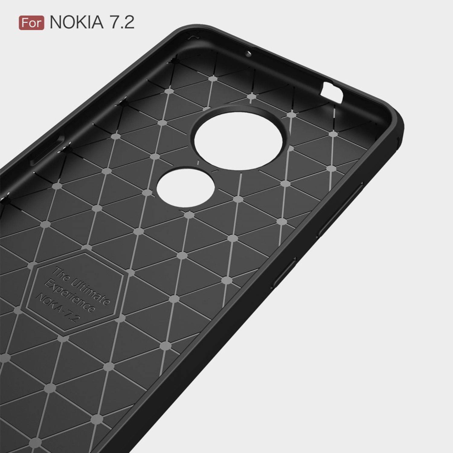 Nokia 6.2 Handyhülle Carbon Optik Backcover Schwarz