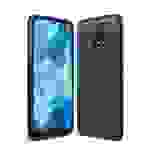 Nokia 6.2 Handyhülle Carbon Optik Backcover Blau