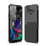 LG K40S Handyhülle Carbon Optik Backcover Blau