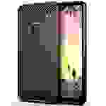 LG K50S Handyhülle Carbon Optik Backcover Schwarz