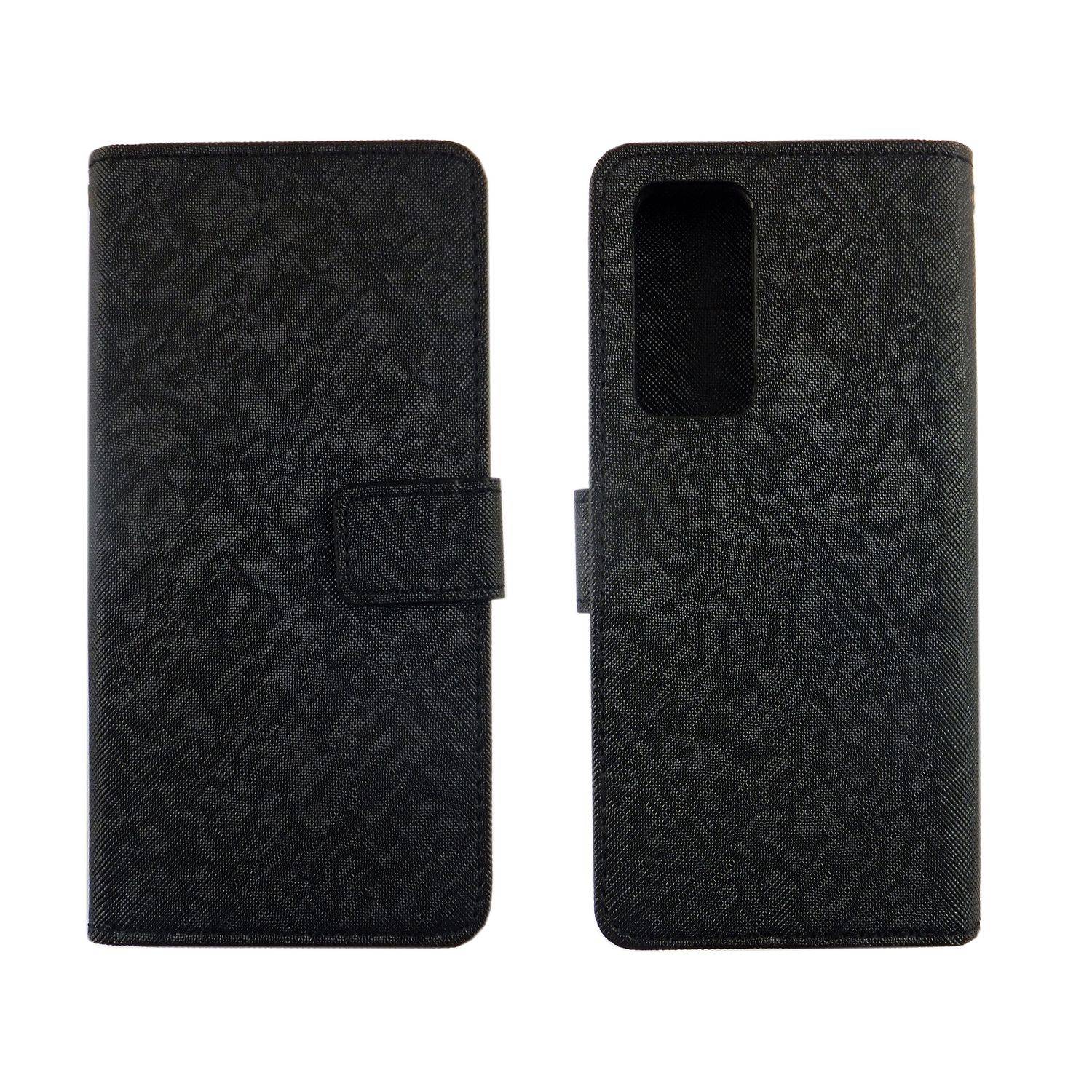 Huawei P40 Handyhülle Bookcover Schwarz