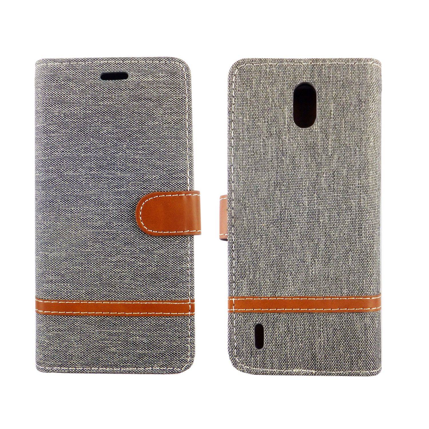 Nokia 1.3 Handyhülle Bookcover Grau