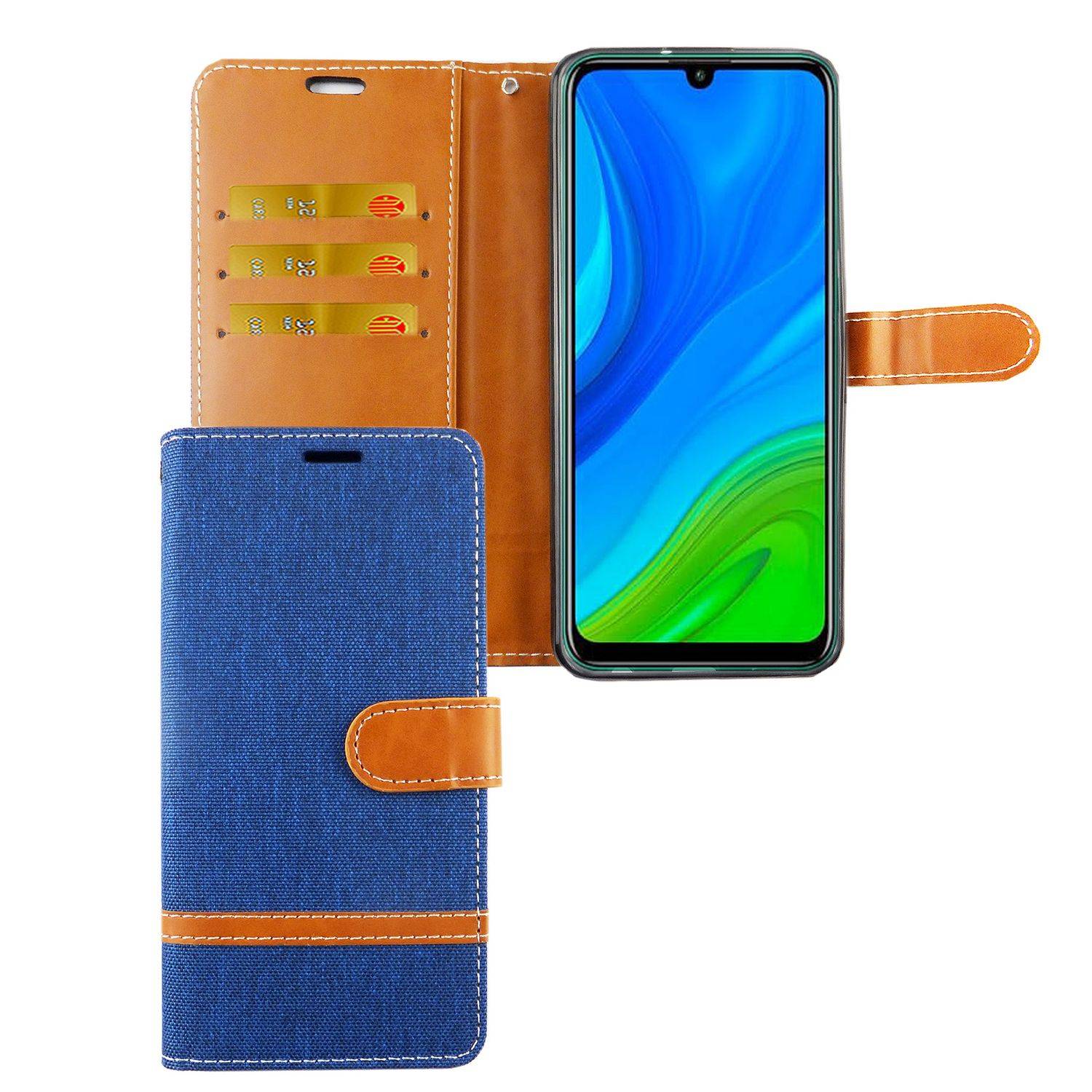 Huawei P smart 2020 Handyhülle Bookcover Blau