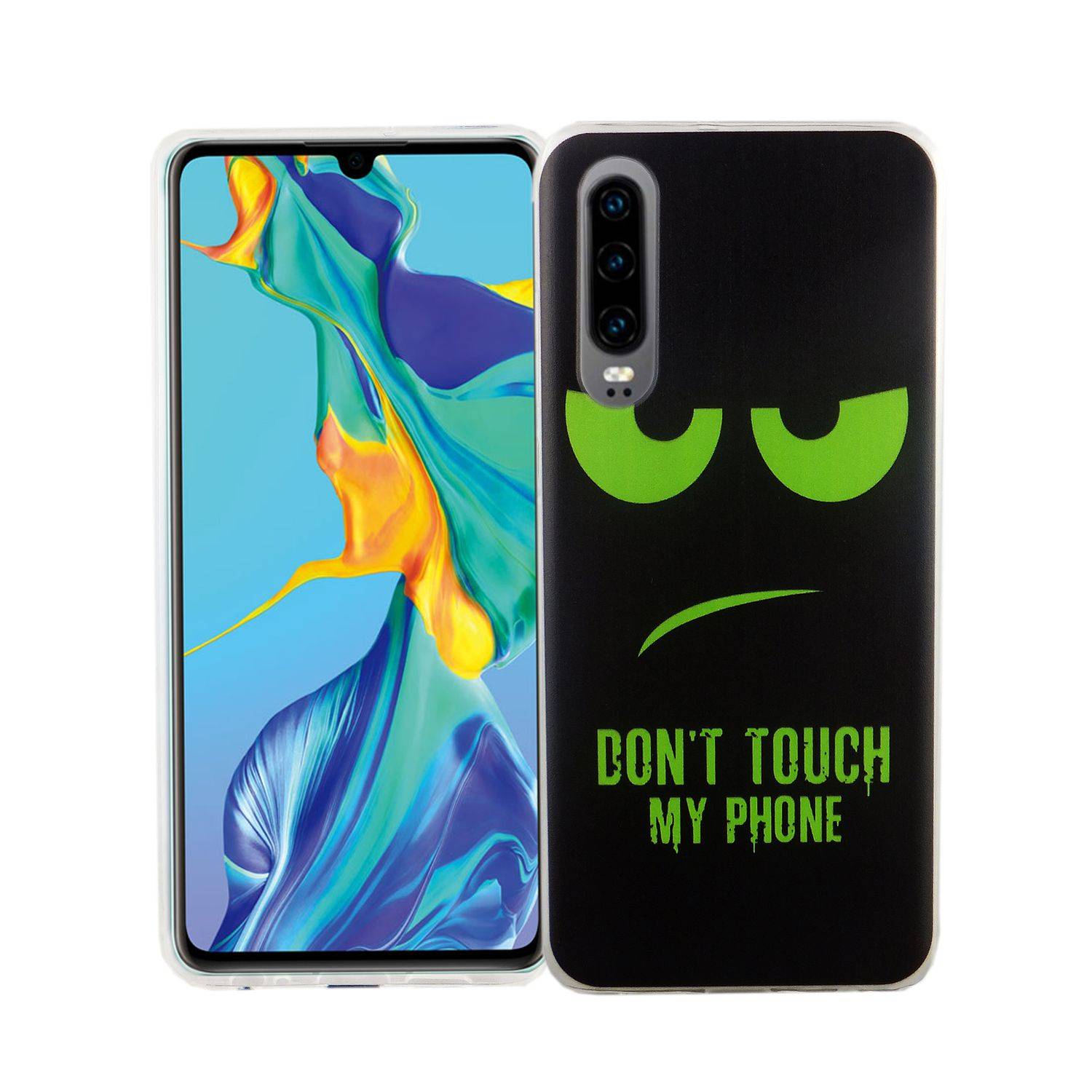 Huawei P30 Handyhülle Bumper Backcover Schwarz