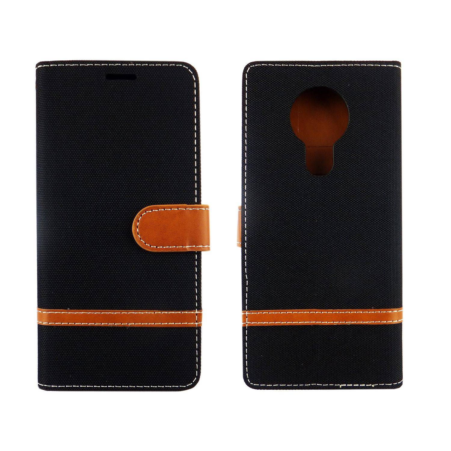 Nokia 5.3 Handyhülle Bookcover Schwarz