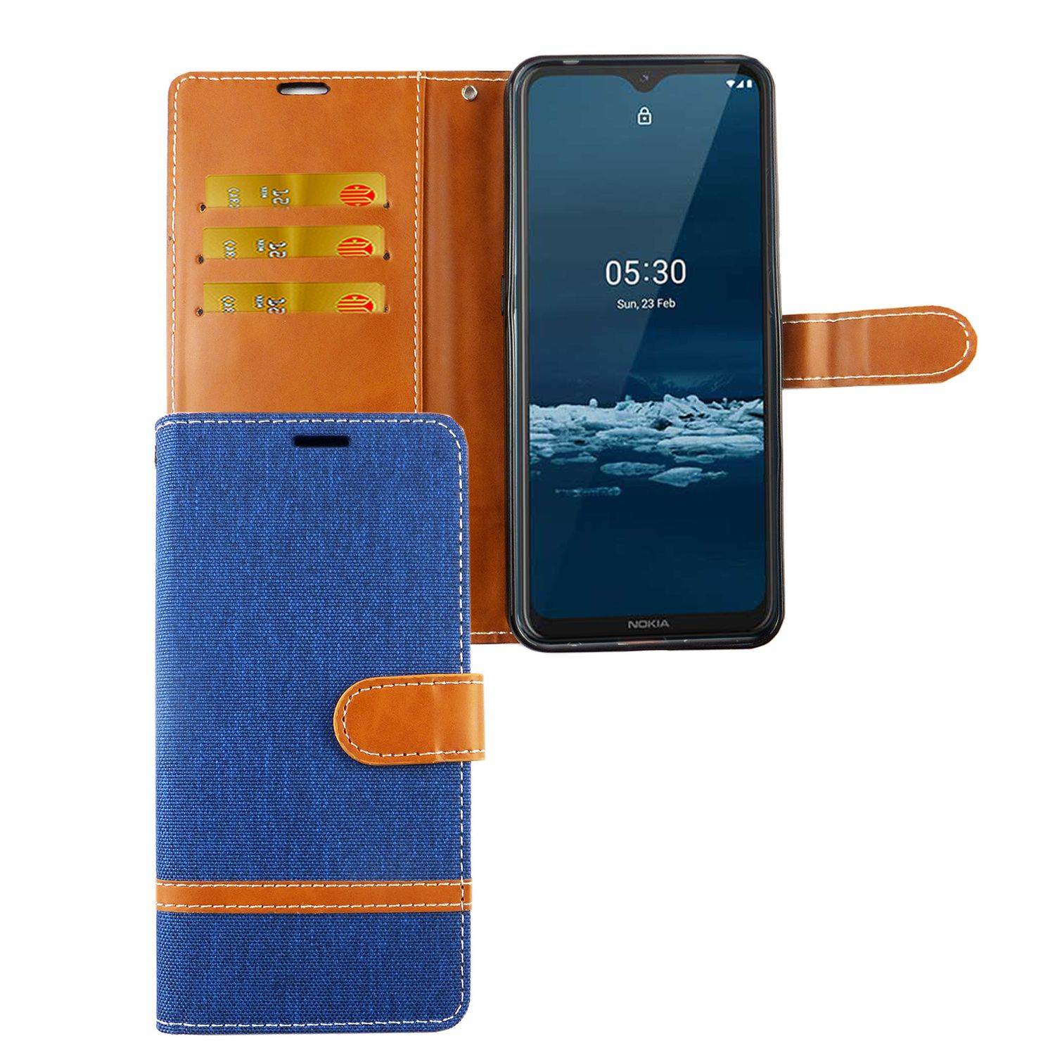 Nokia 5.3 Handyhülle Bookcover Blau